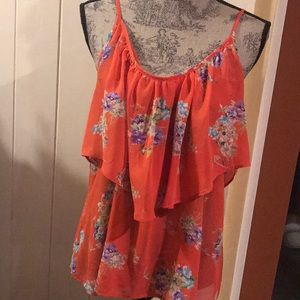 Sheer floral camisole